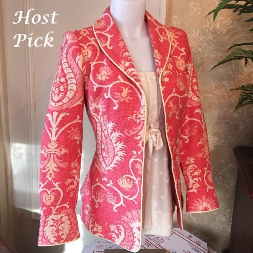 J. MCLAUGHLIN paisley print jacket,  size 6